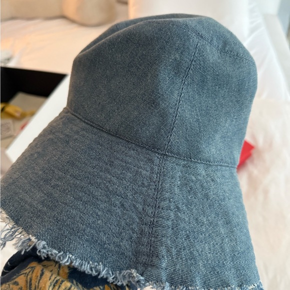 Loewe Frayed Denim Hat with Logo Straps main image 12